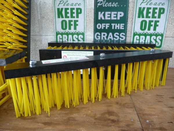 Drag Brush 2ft long  3 x row yellow 5" brush